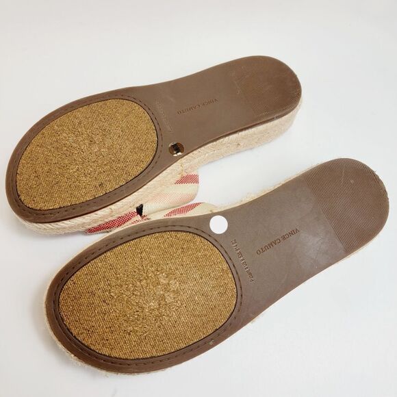 Vince Camuto Carran Linen Stripe Platform Sandal Size 7.5 - Picture 9 of 11
